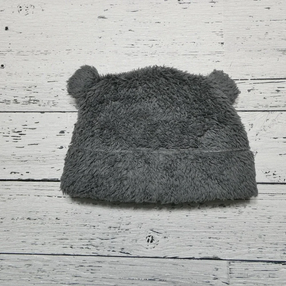 Patagonia Hat Beanie One Size Gray Fleece Bear Ears Toddler Boys Winter